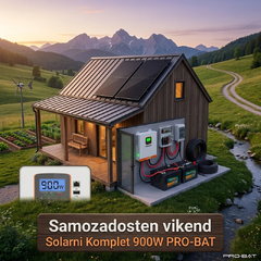 Solarni komplet 900W s hibridnim razsmernikom 24V
